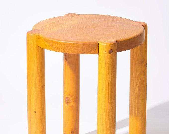 Bonnet Wood Side Table (Golden Yellow) | Scandinavian Design | Excellent for Plants and Seating