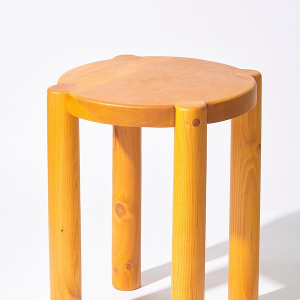 Bonnet Wood Side Table (Golden Yellow) | Scandinavian Design | Excellent for Plants and Seating