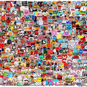 500 Pcs Cool Stickers Pack, Waterproof VinylDecals for Skateboard, Luggage, Laptop, Phone Case, Car, Bike and Window