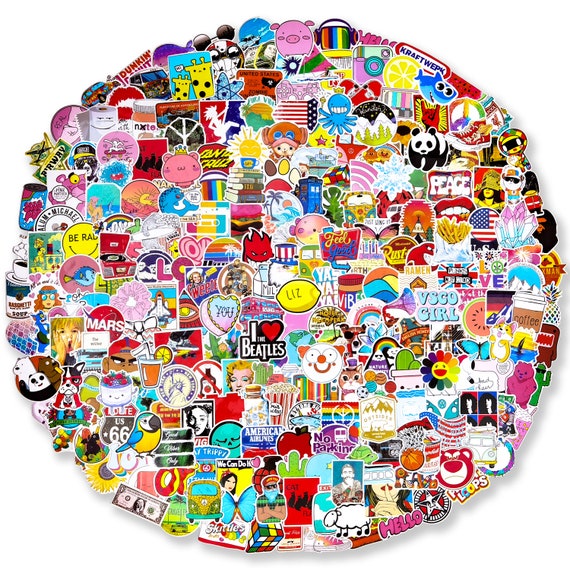 100 Friends Random Stickers Vinyl Cartoon Graffiti Decals Sticker Lot