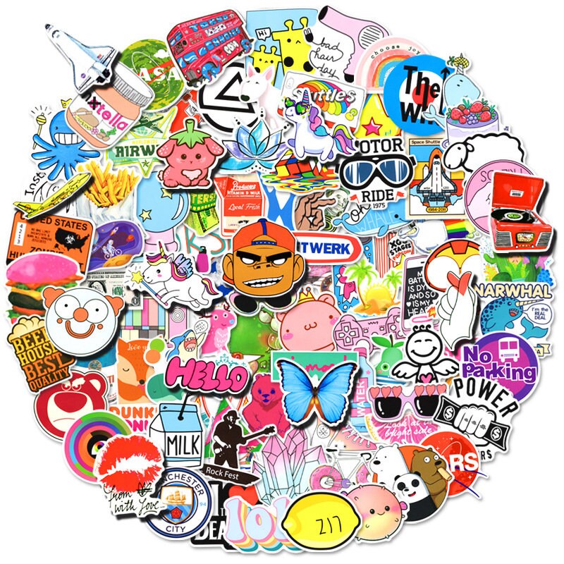 VSCO 100 Pcs Cool Stickers Pack Waterproof Vinyldecals for Etsy