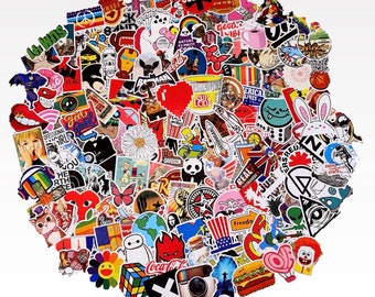 200 PCS. Random large fun stickers. For water bottle, laptop, skateboard and more!