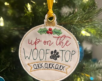 Embroidered Christmas Pet Ornaments || Cat and Dog
