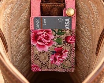 Cowboy Boot Card Holder | Western Boot Accessory | Cowgirl Card Wallet | Boot Strap Card Holder | Floral Leather Card Holder
