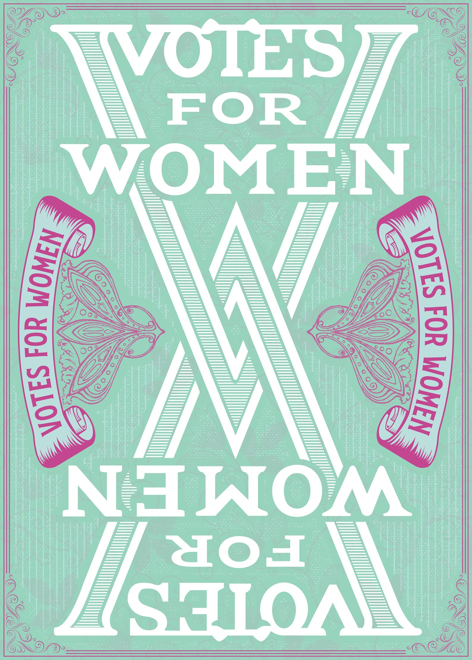 Vintage Poster for Women's Rights votes for Etsy