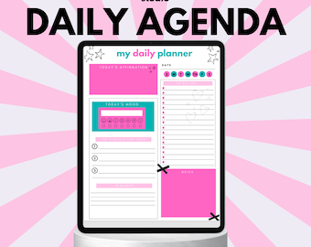 2024 Digital Daily Agenda for Business Owners, Influencers, Content Creators | Goodnotes Notability Planner
