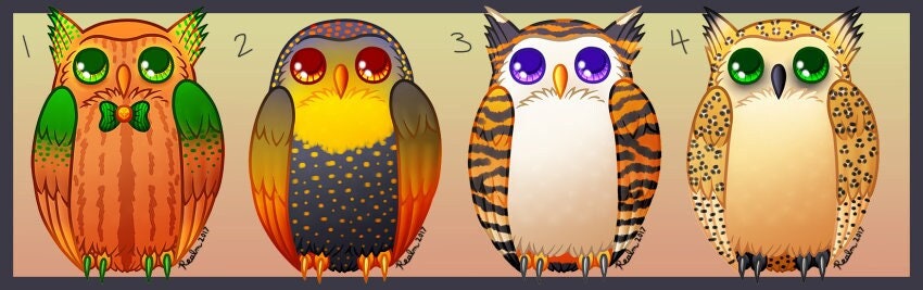 Autumn/Halloween Owl Adopts