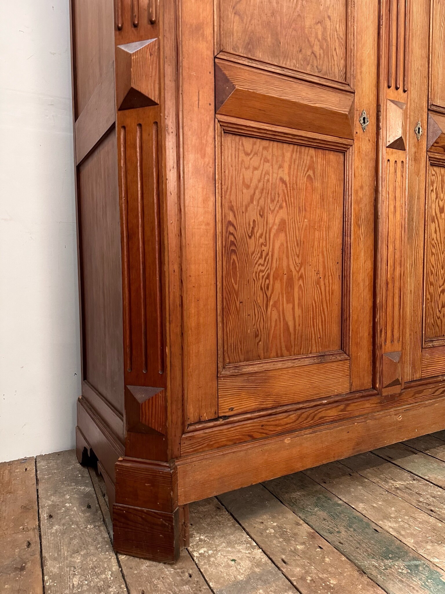 Antique Gustavian Pitch Pine Panelled Knockdown Wardrobe C.1900 Etsy