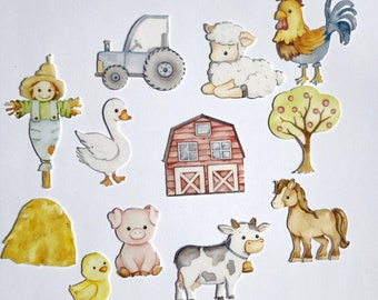 Muffin topper / muffin topper animals farm - CUT OUT from edible paper, sugar paper or fondant