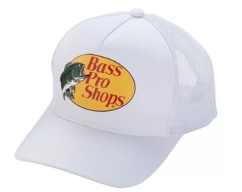 White Bass Pro Shop Hat - Etsy