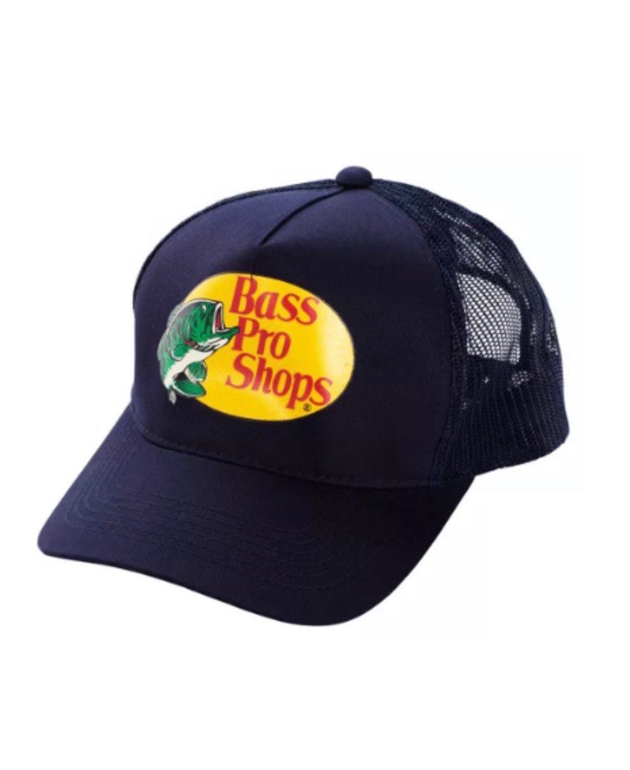 Brand New Bass Pro Shops Mesh Trucker Hat NAVY BLUE Ships Within