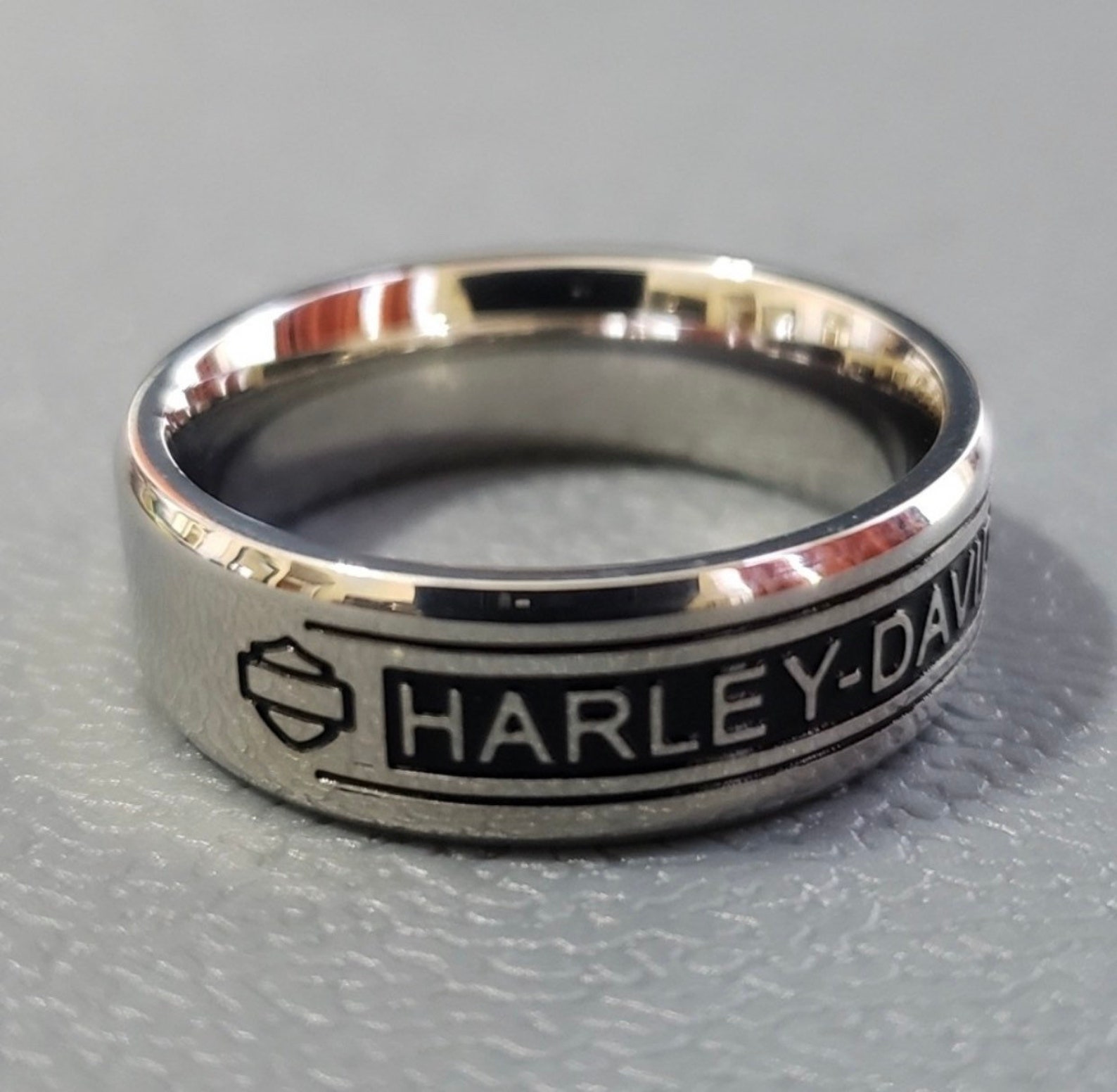 Harley Davidson Band Ring 316L Stainless Steel 24 HOUR Etsy