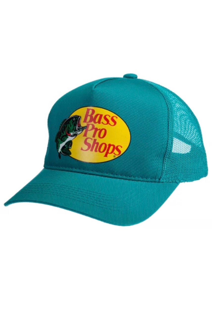 Brand New - Bass Pro Shops Mesh Trucker Hat - AQUA *** Ships Within 24  Hours ***