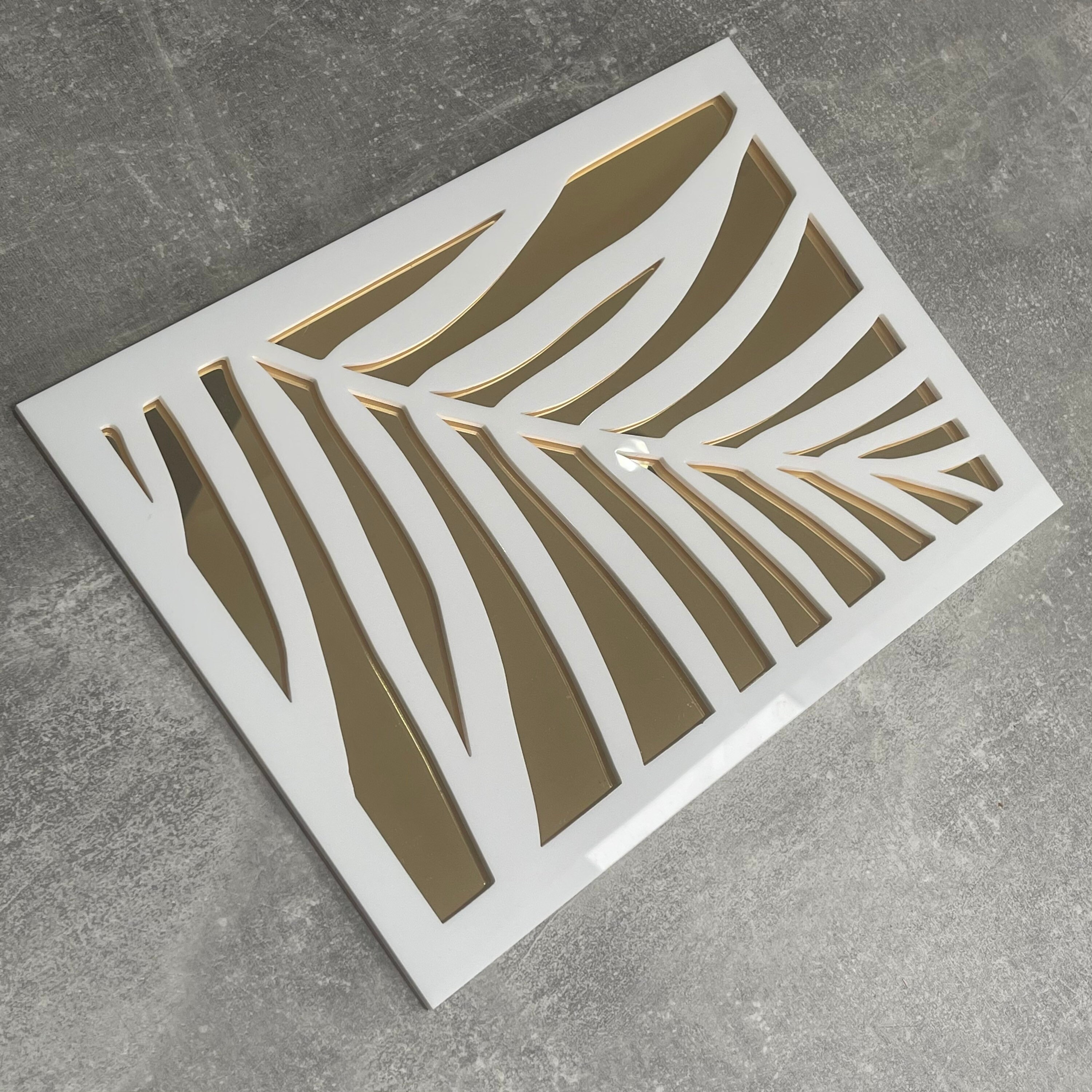 Venetian Mirror With Palm Leaf Patterns