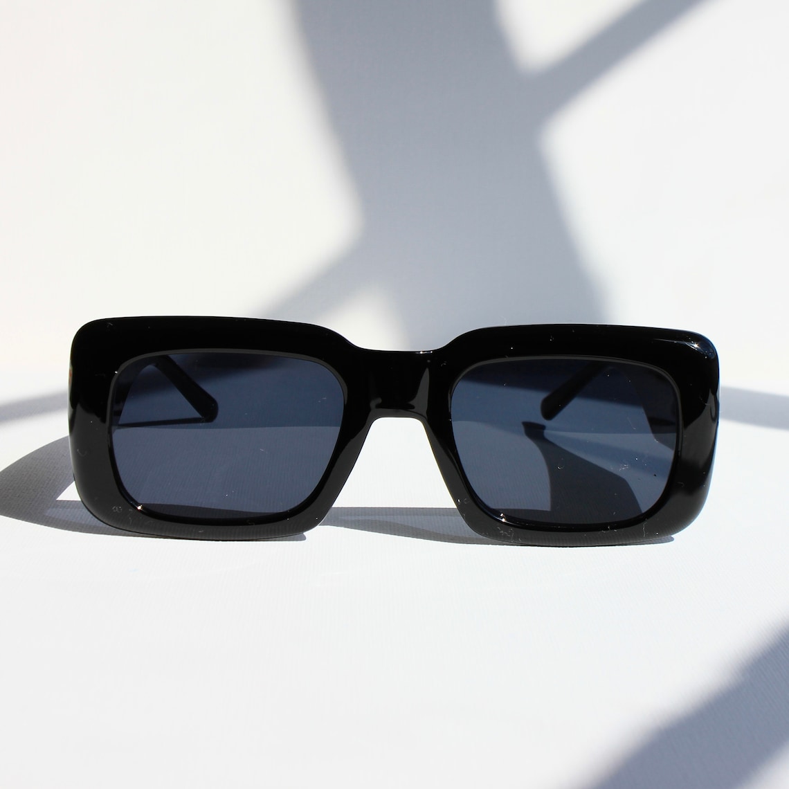 Black square big sunglasses Etsy