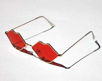 USA Location Details about   Lip Shaped Mouth Sunglasses red