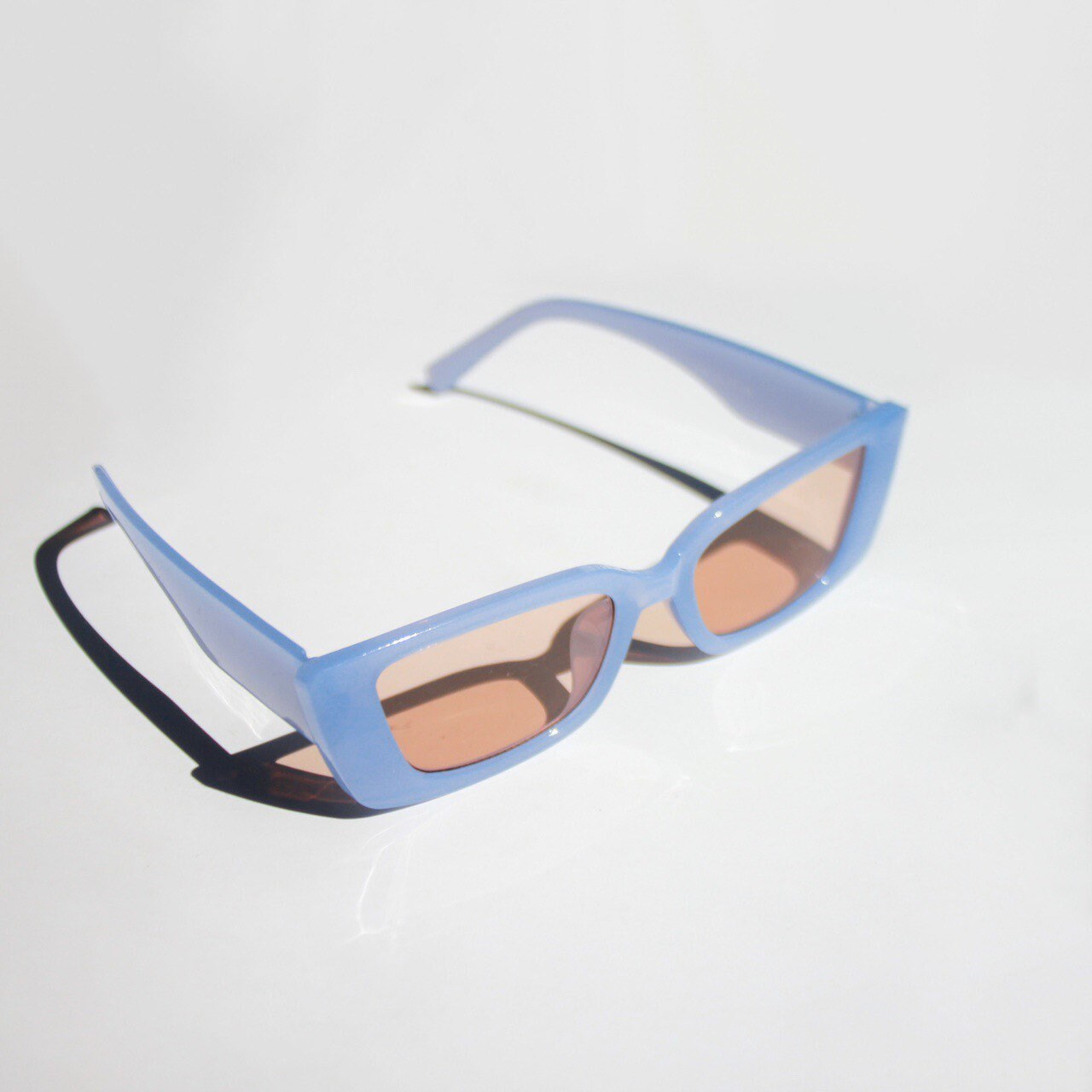 Retro light blue pastel sunglasses with peach lenses Etsy
