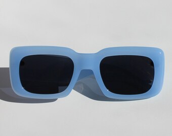 big blue sunglasses