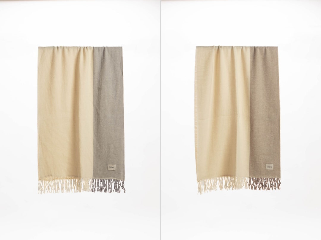 Solid Color Oversized Wool Pashmina Shawl main image 1