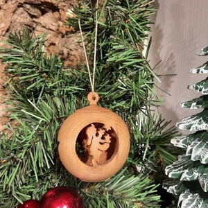 Tannenbaumkugeln/ Baumbehang/ Weihnachtsbaumschmuck/ Tannenbaumschmuck aus Holz Bild 2