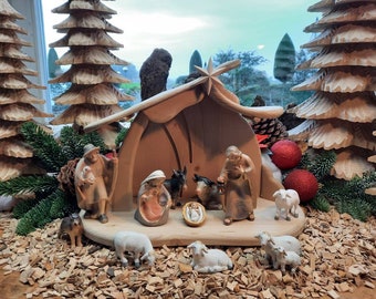 Krippenfigurensets der Serie "Morgenland" in 12cm/ Krippenfiguren, Weihnachten, Holzfiguren, Krippenszene/ Weihnachtskrippe/ Hl. Familie