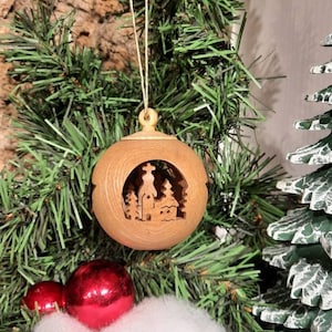 Tannenbaumkugeln/ Baumbehang/ Weihnachtsbaumschmuck/ Tannenbaumschmuck aus Holz Bild 5