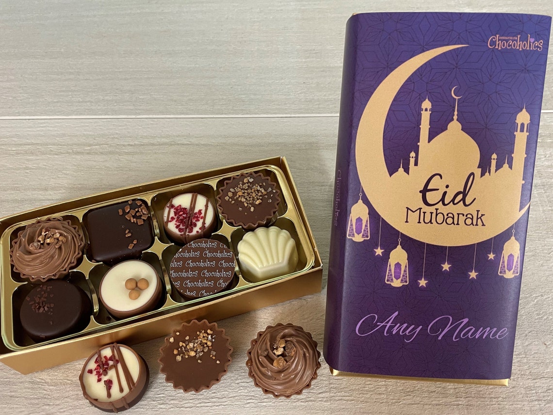 Personalised 8 Luxury Chocolate Box Eid Mubarak Etsy