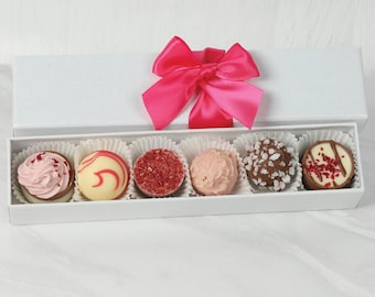 Pretty In Pink Chocolate Gift Box.  6 Luxury Chocolates In A Girly Box With Pink Bow. Lovely Birthday Gift for Her, Lovely Stocking Filler