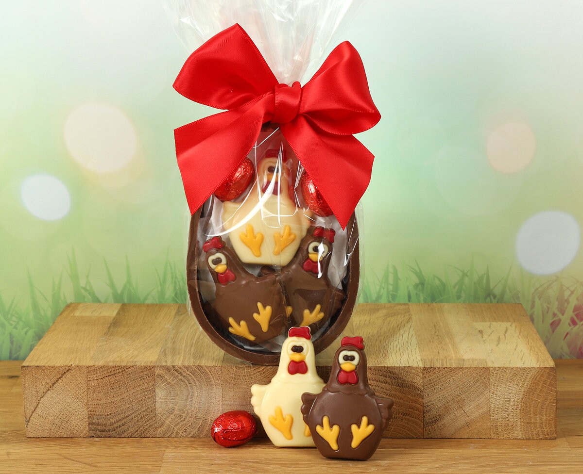 Rocky Rooster Chocolate Easter Milk Chocolate Half Egg Filled