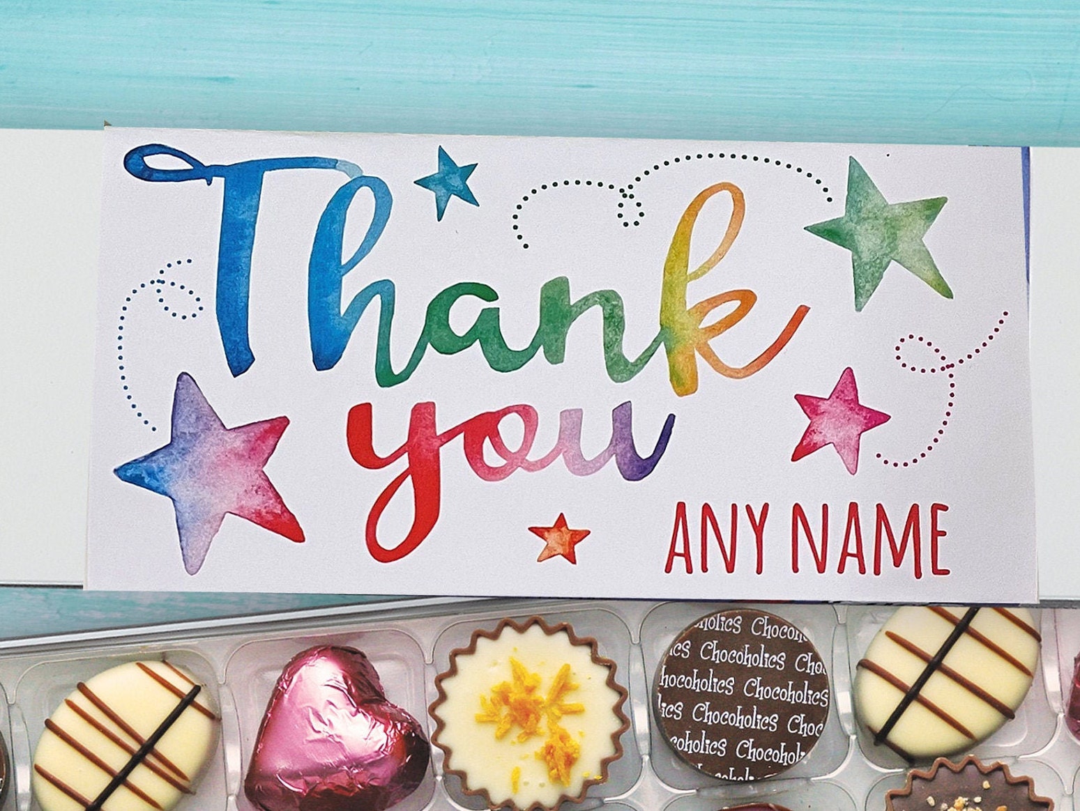 Personalised 16 Luxury Chocolate Box Thank You 5758 Etsy