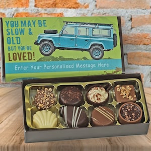 Personalised Land Rover Chocolate Box -8 or 16 Chocolates in A Funny ...