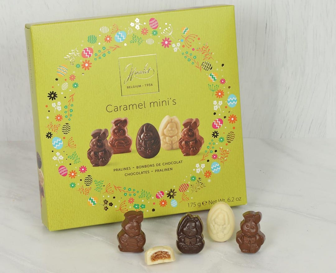 Assorted Chocolate Caramel Mini Easter Bunny Chocolates. Perfect Easter ...