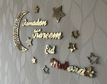 EID Decor, Eid Gifts, Ramadan Moon, Eid Mubarak Sign, Ramadan Kareem, Ramadan Decoration,Islamic Wall Decor,Islamic Table Decor,Ramadan Gift