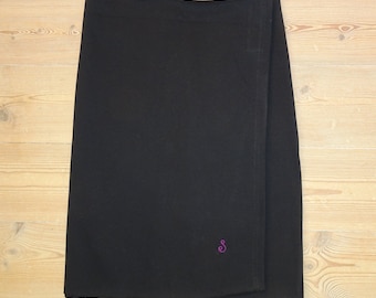 Organic cotton kidney warmer hip flatterer wrap skirt warm sweat flexible comfortable black dove blue