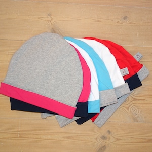 Organic cotton 4 in 1 reversible hat multifunctional two-tone flexible beany slouchy unisex color selection combine