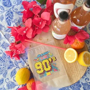 Bach to the 90s Drink Pouch Bachlorette Party, Bridal Party, 21st birthday, drink pouch, to go drink