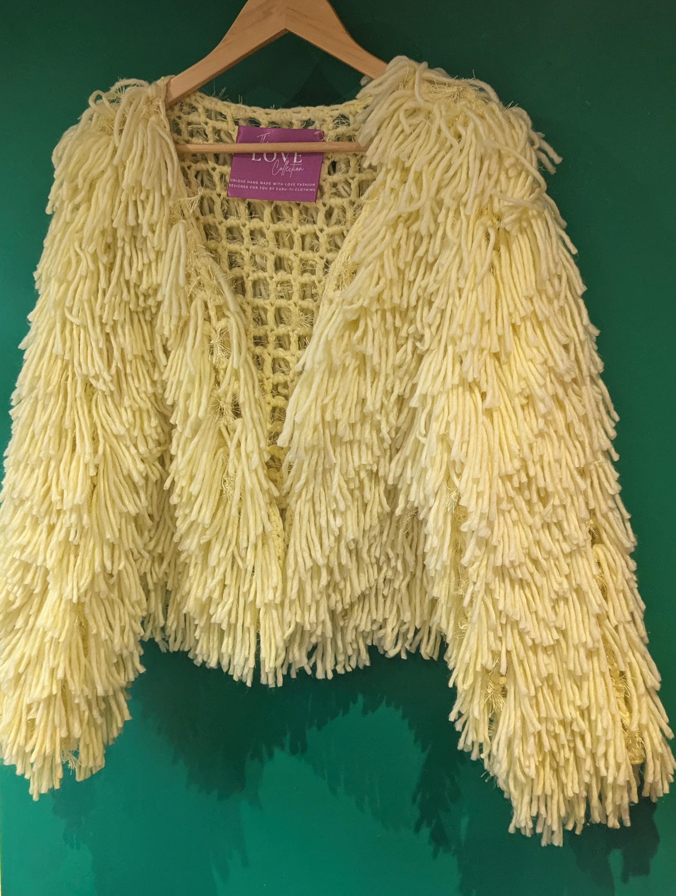 Loop Knit Shaggy Cardigan - Etsy