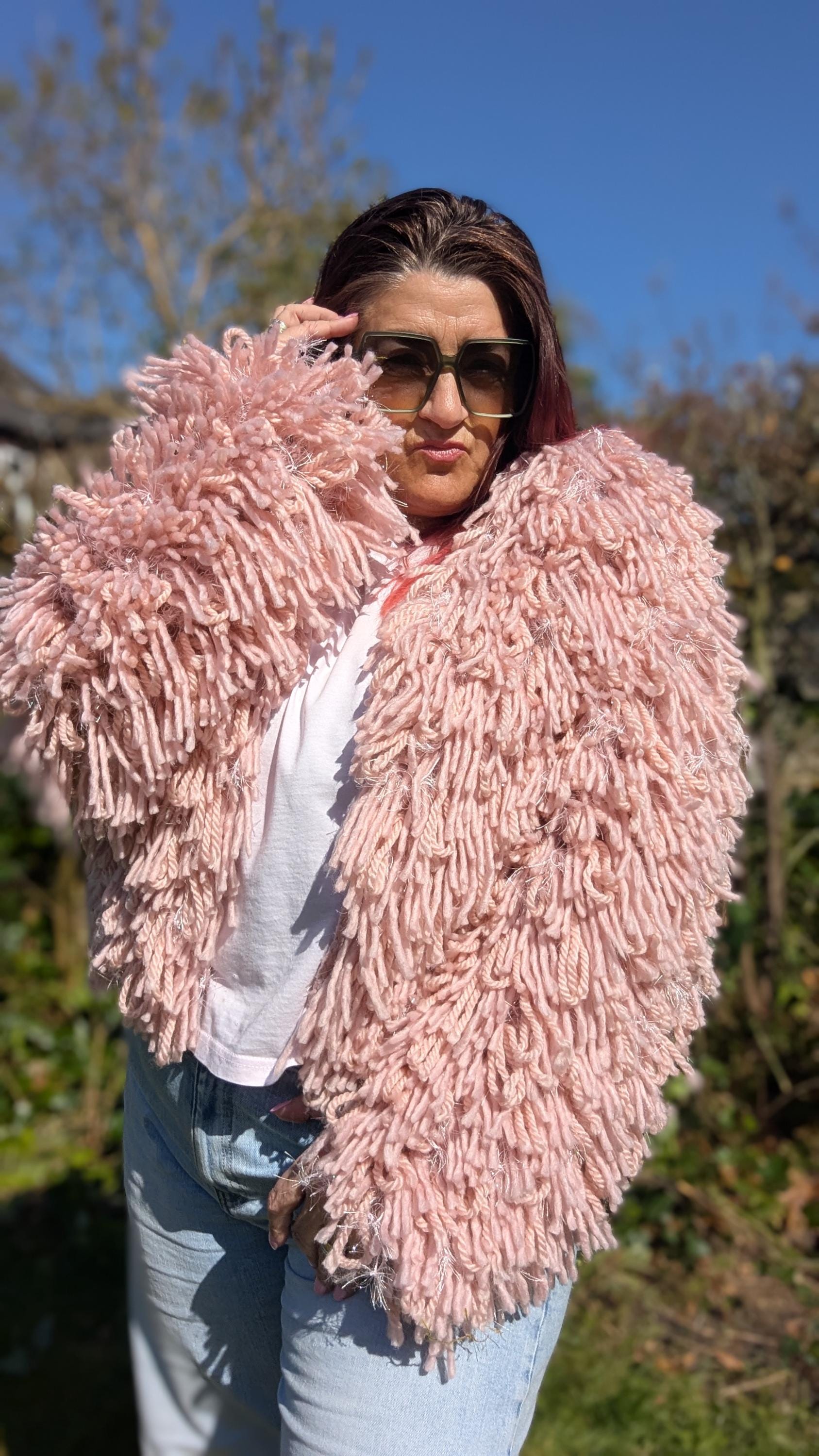 Loop Knit Shaggy Cardigan Jacket - Etsy