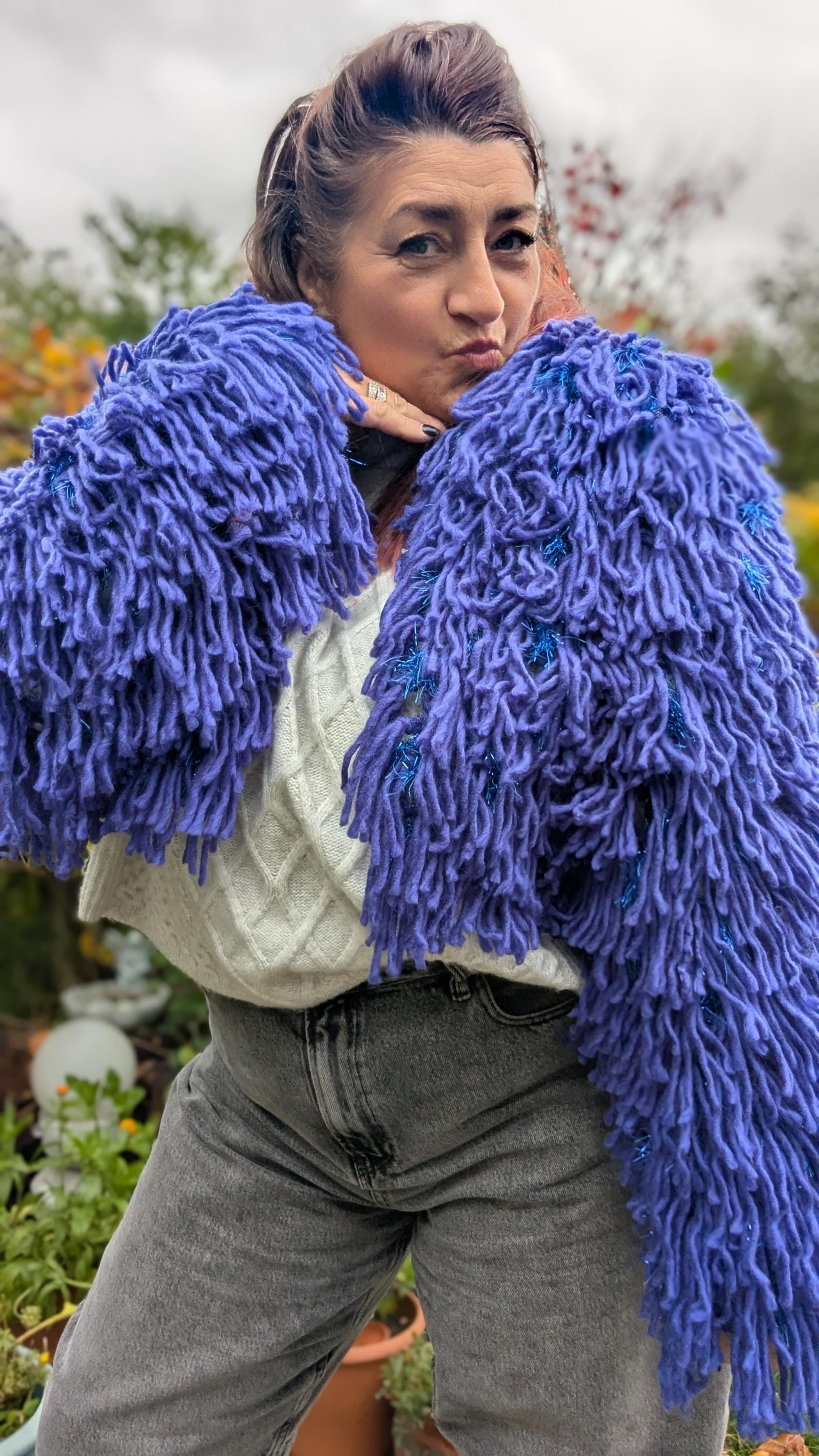 Loop Knit Shaggy Cardigan Jacket - Etsy