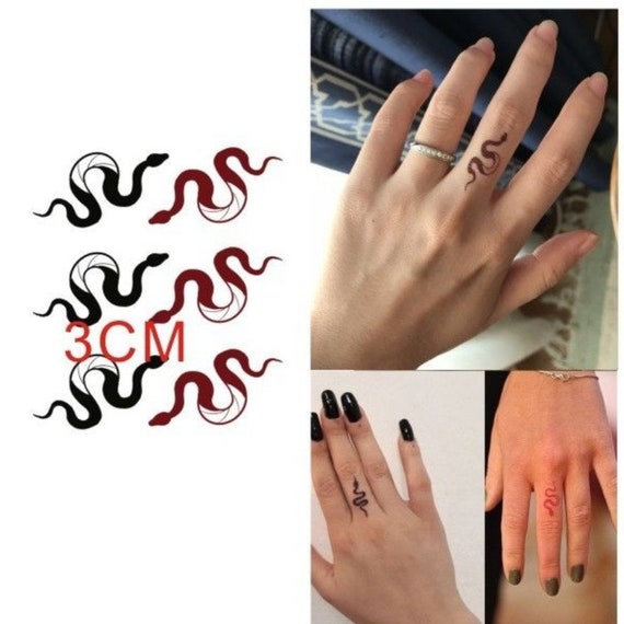 12pcs/lot Sexy Snake Tattoo Small Size Black Water Transfer Temporary Tattoo  Stickers Arm Wrist Foot Ankle Waterproof Tattoo Set - Temporary Tattoos -  AliExpress