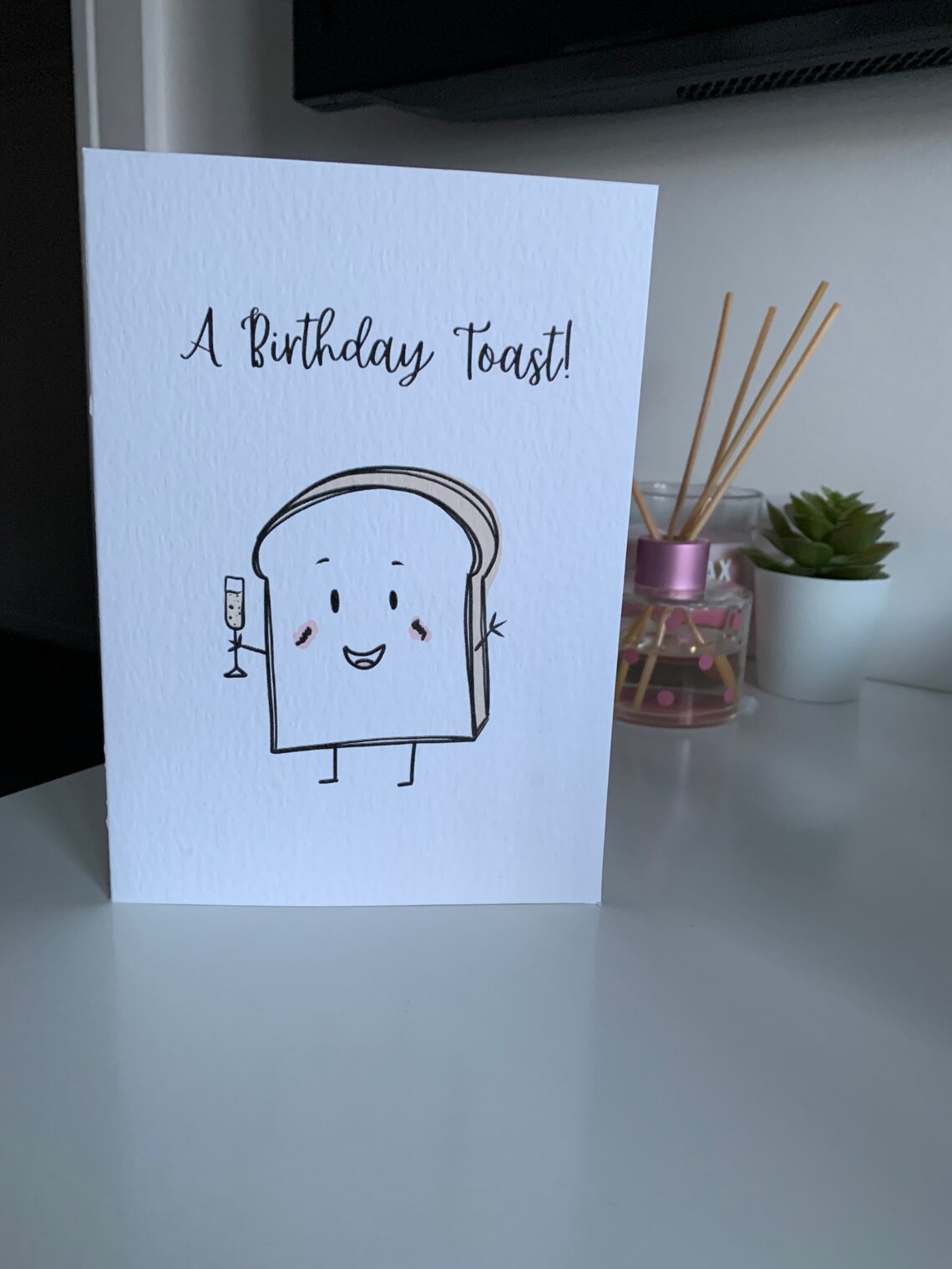 A Birthday Toast Greeting Card Etsy