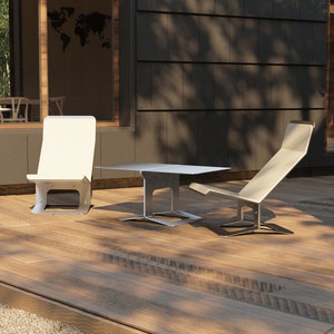 Deck Chair - Deck Table Set - Plasma, Laser Design - DXF Files for CNC Laser or Plasma Cutter - Drawings