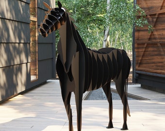 Horse Statue, Garden Decor - Plasma, Laser Design - DXF, DWG Files for CNC Laser or Plasma Cutter