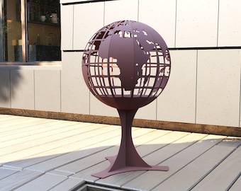 Globe Fire Pit - BBQ - Garden Fireplace - DXF Files for CNC Laser - Plasma