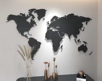 World Map - Wall Art - DXF File Ready for Laser or Plasma Cutting