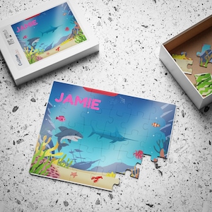 Personalized Kid Puzzle, Custom Name Puzzle, Fun Educational Toy, Ocean Kid Puzzle, Kid Birthday Present, Kid Puzzle, Custom Ocean Puzzle