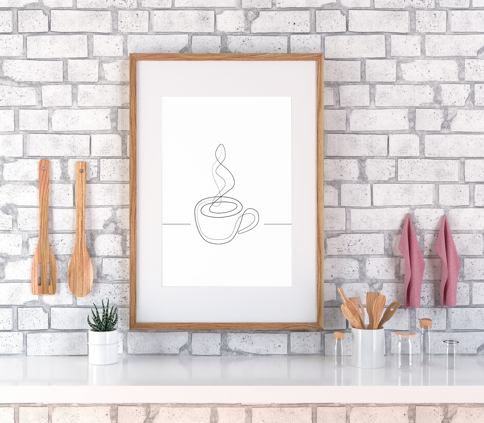 Coffee Prints Wall Art Coffee Cup Print Coffee Line Art Etsy