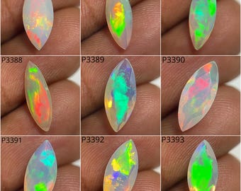 Opale bianco etiope naturale taglio sfaccettato forma marquise pietra preziosa sciolta opale di fuoco gioielli pietra semipreziosa gemme all'ingrosso Popegems