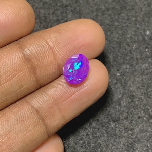 Opale di fuoco ovale sfaccettato di opale etiope viola rosa naturale al 100%, gemme di opale di fuoco sciolte per gioielli all&#39;ingrosso Pope Gems 10x8x5 mm P1385