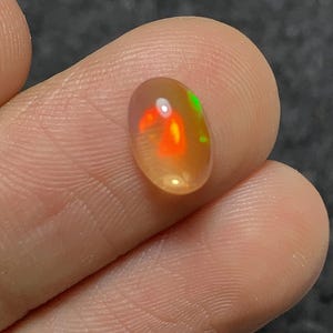 Natural Ethiopian White Opal Smooth Oval Shape Cabochon Loose Gemstone Fire Opal Jewelry Wholesale Gems Popegems 9x6x3 MM P2058